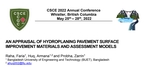 An Appraisal of Hydroplaning Pavement Surface Improvement Materials and Assessment Models